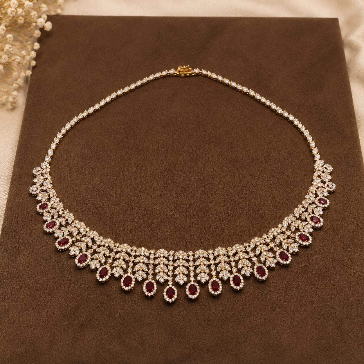 Rose Gold CZ Necklace