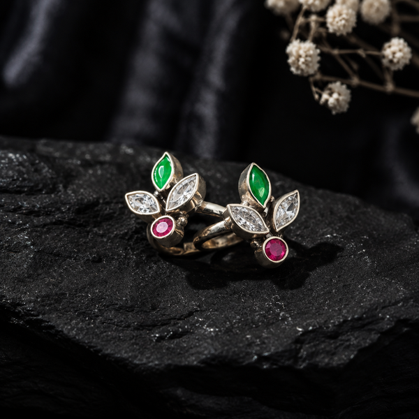 92.5 Silver Leaf Design Toe Ring