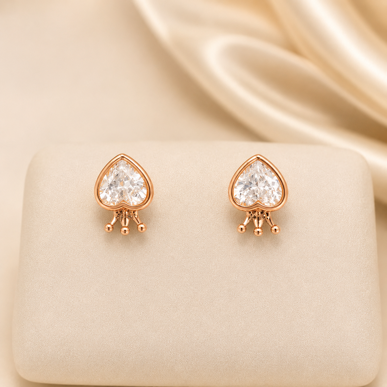 Minimal Rose Gold Studs