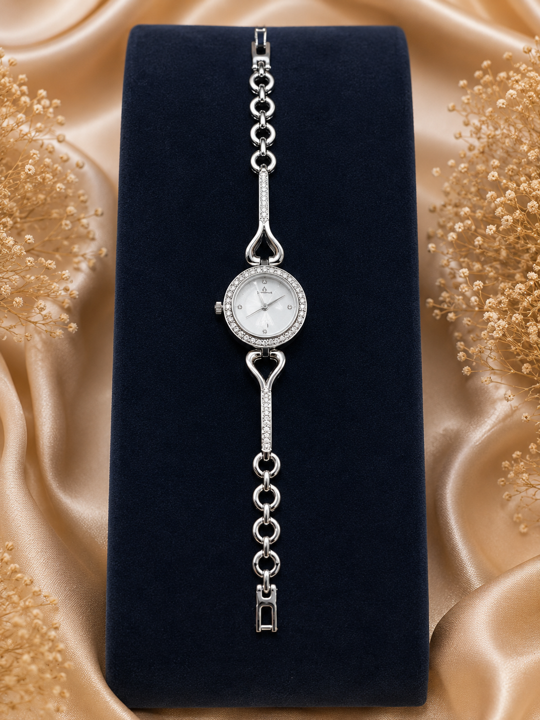 92.5 Silver CZ Diamond Women's Watch
