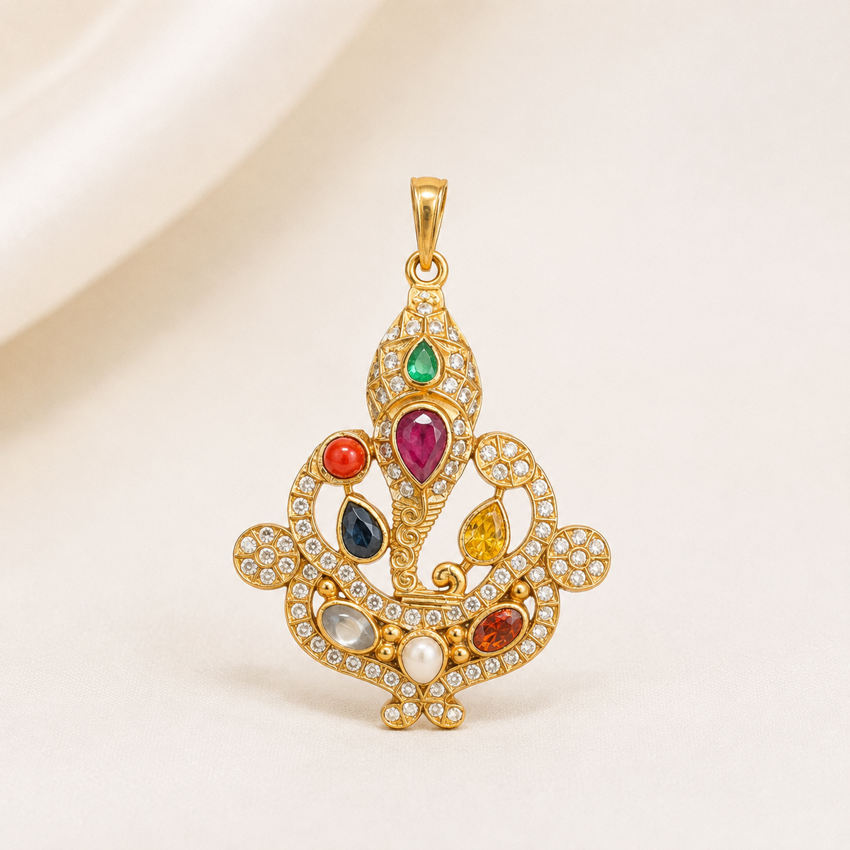 Gold Plated Silver Vinayagar Pendant