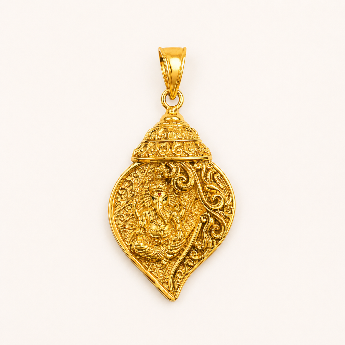Gold Plated Silver Vinayagar Pendant