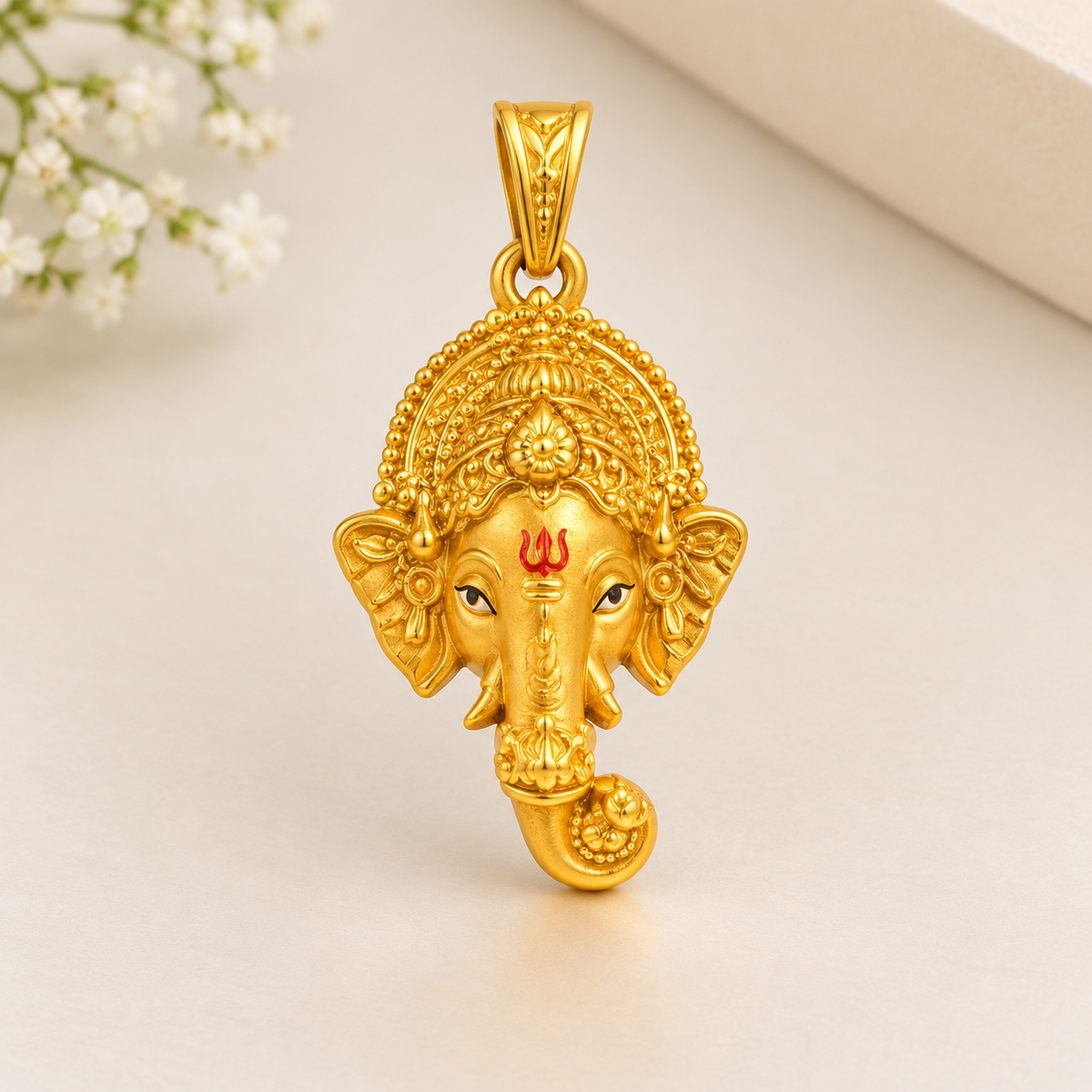 Gold Plated Silver Vinayagar Pendant