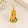 Gold Plated Silver Vinayagar Pendant