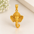 Gold Plated Silver Vinayagar Pendant