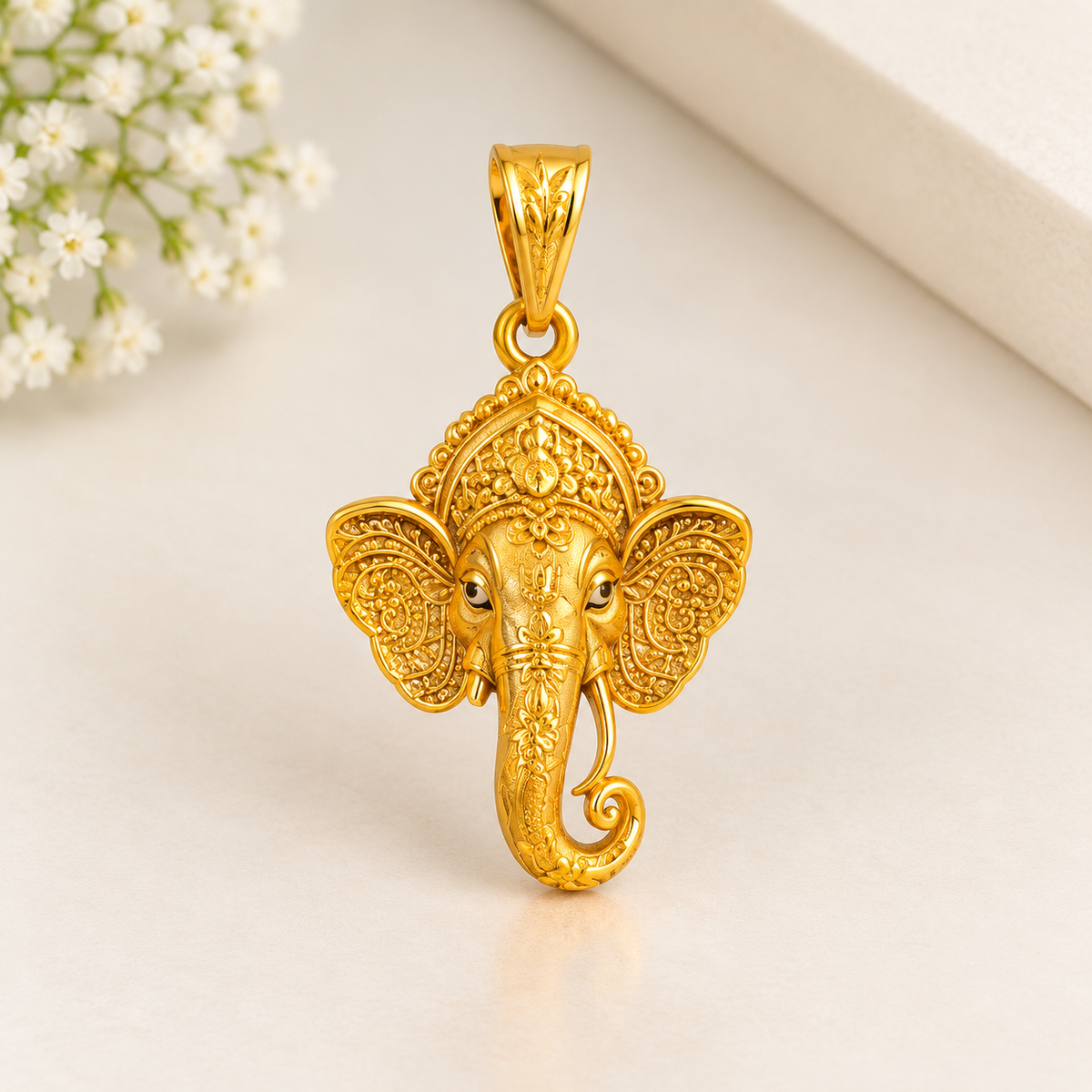 Gold Plated Silver Vinayagar Pendant