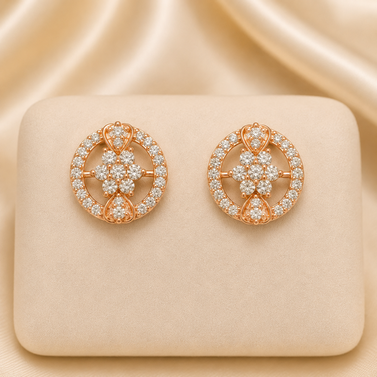 Rose Gold CZ Studs