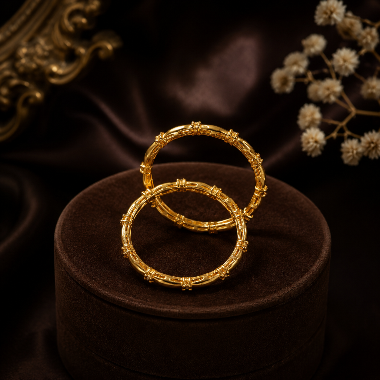 Gold Plated Diamond Finish Kids Bangle