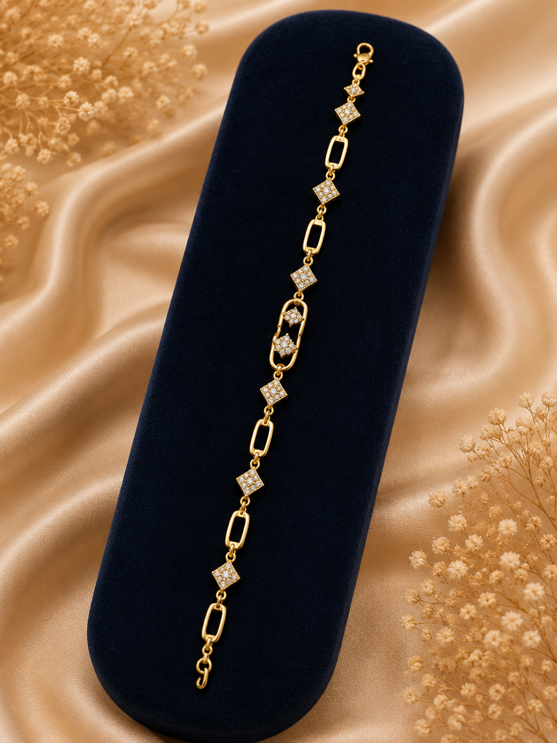 92.5 Silver Premium Ladies Gold Plated Bracelet